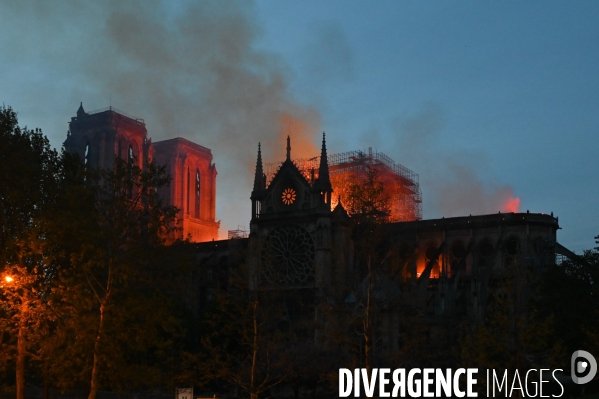 Incendie à Notre-Dame de Paris.