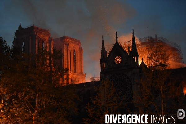 Incendie à Notre-Dame de Paris.