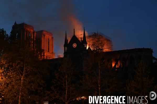 Incendie à Notre-Dame de Paris.