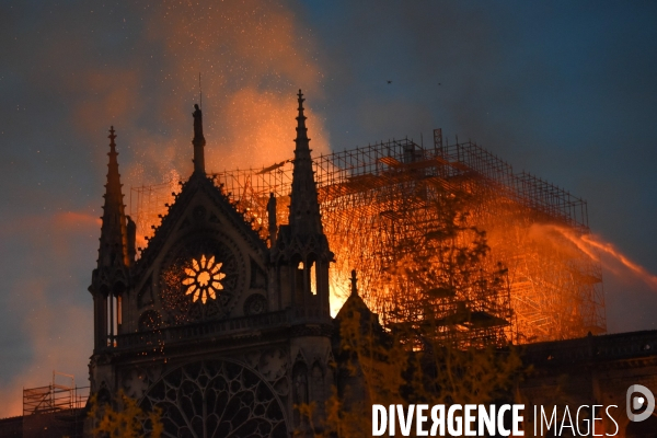 Incendie à Notre-Dame de Paris.