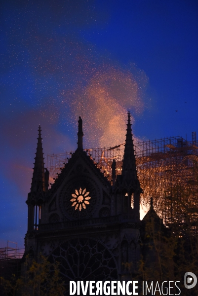 Incendie à Notre-Dame de Paris.