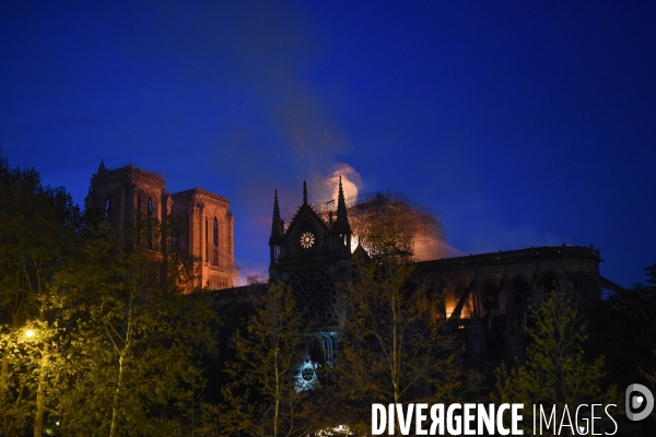 Incendie à Notre-Dame de Paris.