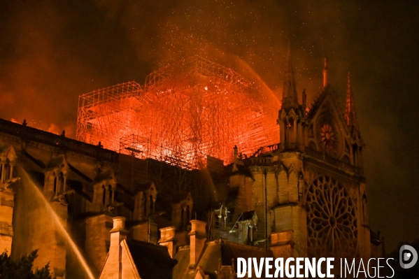 Incendie à Notre-Dame de Paris.