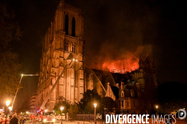 Incendie à Notre-Dame de Paris.