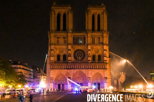 Incendie à Notre-Dame de Paris.