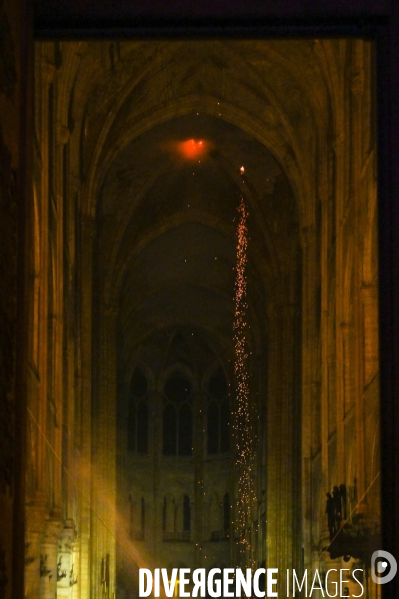 Incendie à Notre-Dame de Paris.