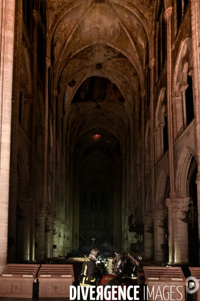 Incendie à Notre-Dame de Paris.