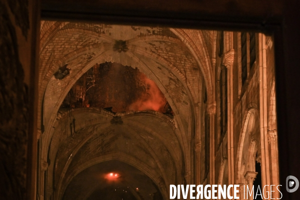 Incendie à Notre-Dame de Paris.