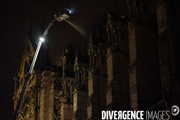 Incendie à Notre-Dame de Paris.