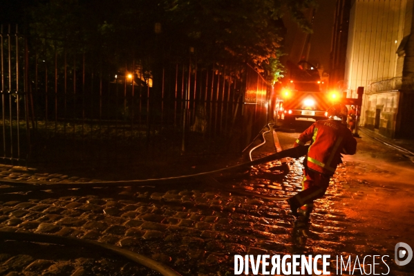 Incendie à Notre-Dame de Paris.