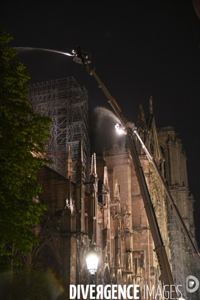 Incendie à Notre-Dame de Paris.