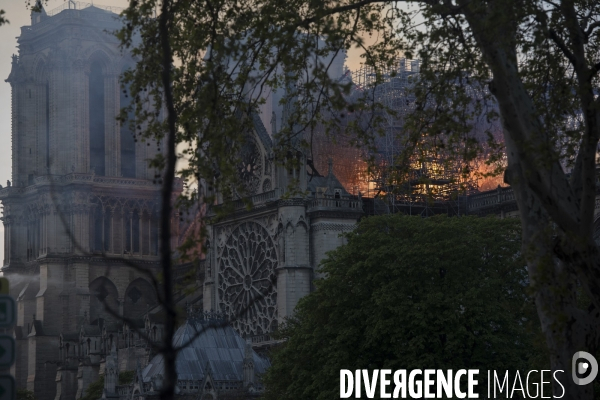 Notre-Dame en feu