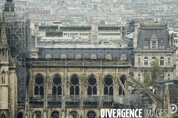Notre-Dame de Paris, le jour d après l incendie.