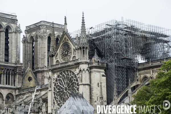 Notre-Dame de Paris, le jour d après l incendie.