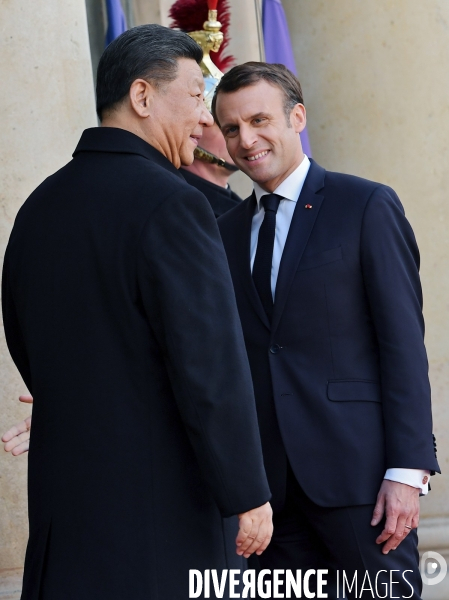 Emmanuel Macron reçoit XI Jinping