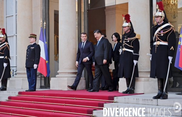 Emmanuel Macron reçoit XI Jinping