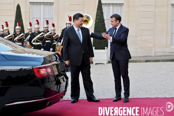 Emmanuel Macron reçoit XI Jinping