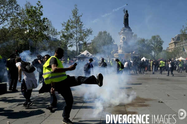 Manifestation Gilets Jaunes (Yellow vests) Paris, Act XXIII. Gilets JaunesÊprotest in Paris.