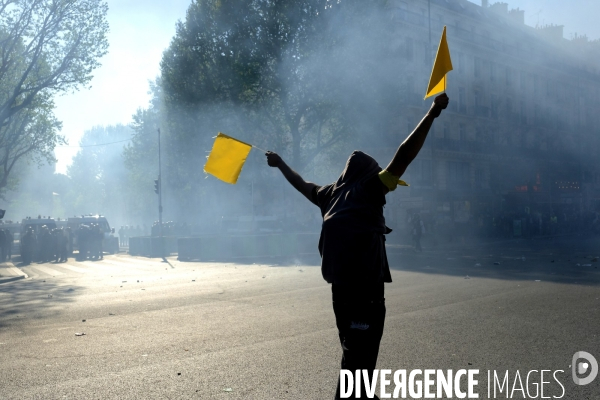 Manifestation Gilets Jaunes (Yellow vests) Paris, Act XXIII. Gilets JaunesÊprotest in Paris.