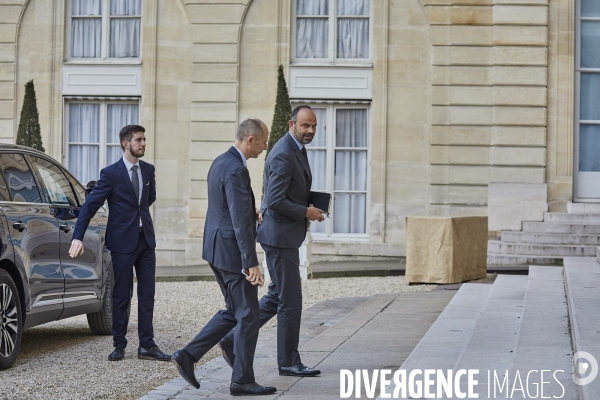 Cour de l Elysee, conference de presse Grand Debat du president Macron
