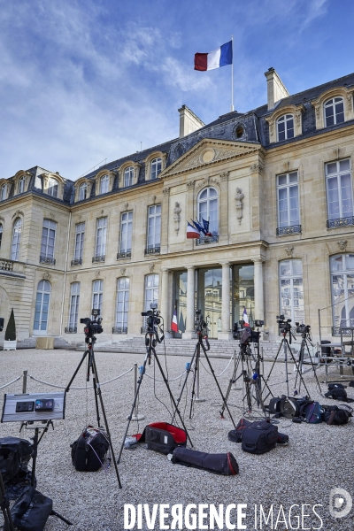 Cour de l Elysee, conference de presse Grand Debat du president Macron