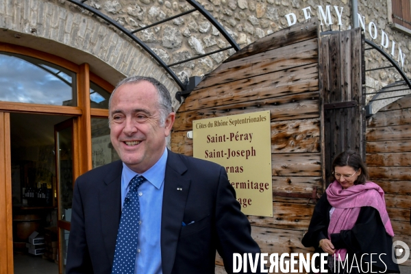 Visite de Didier Guillaume ministre de l Agriculture en Ardèche