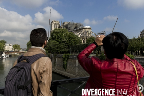 Les travaux sur la cathédrale Notre-Dame de Paris après l incendie