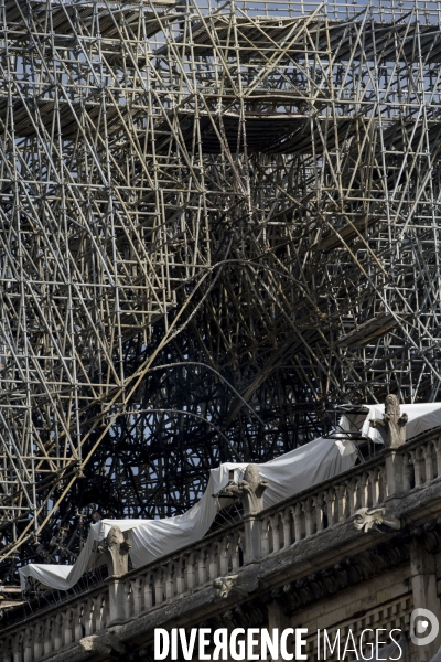 Les travaux sur la cathédrale Notre-Dame de Paris après l incendie