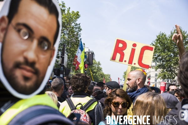 Manifestation des gilets jaunes a l occasion du defile du 1er mai, a paris.