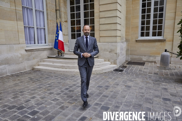 Matignon, Edouard Philippe et partenaires sociaux pour mesures Macron, suite gilets jaunes