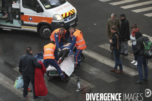 Accident de scooter , rue de vaugirard paris