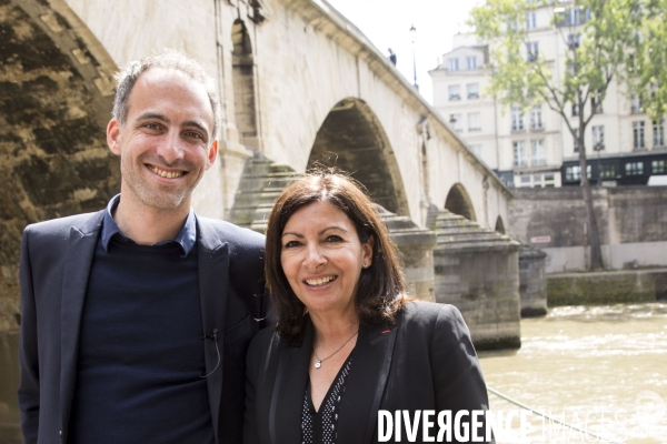 Anne Hidalgo et Raphaël Glucksmann à la rencontre des Parisiens.
