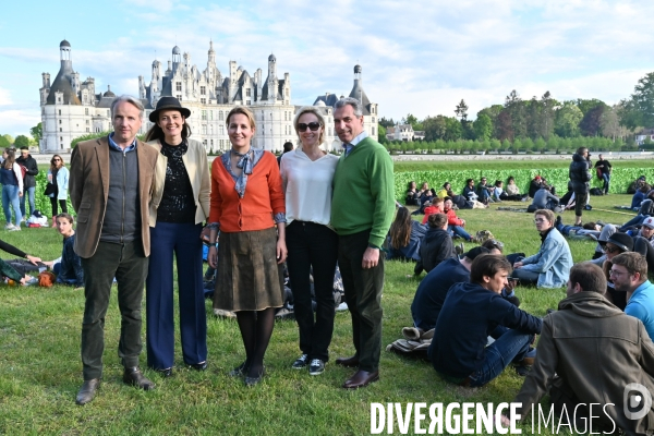 La princesse Philomena de Tornos y Steinhart, l  épouse du prince Jean d Orléans, Comte de Paris, auFestival électro de Chambord