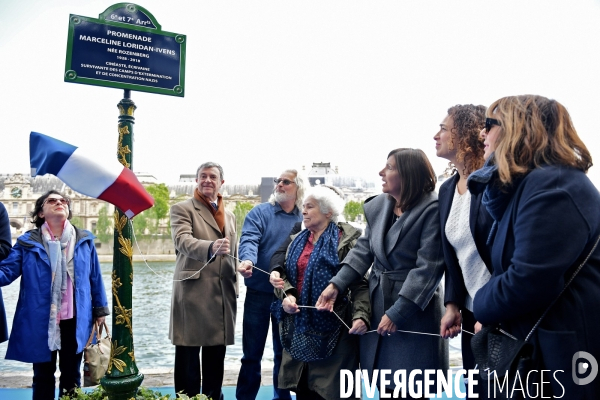 Anne Hidalgo inaugure la promenade Marceline Loridan Ivens