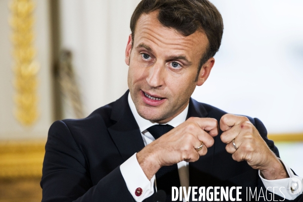 Conférence de presse d Emmanuel MACRON et de Jacinda ARDERN.