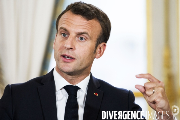 Conférence de presse d Emmanuel MACRON et de Jacinda ARDERN.