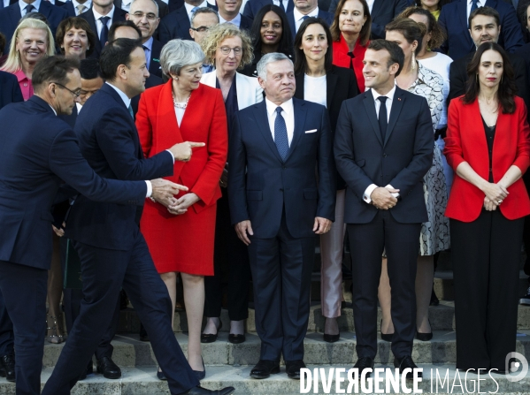 Photo de famille du lancement de l appel de Christchurch à l Elysée.