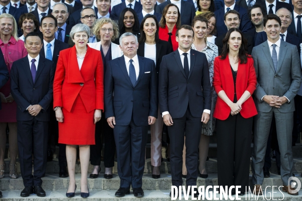 Photo de famille du lancement de l appel de Christchurch à l Elysée.