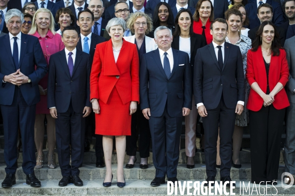 Photo de famille du lancement de l appel de Christchurch à l Elysée.