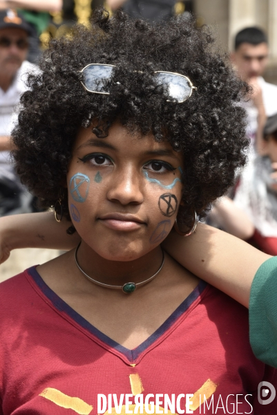 Greve mondiale pour le climat, étudiants et scolaires. Global strike for the climate with youth