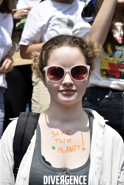 Greve mondiale pour le climat, étudiants et scolaires. Global strike for the climate with youth