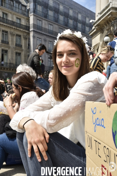 Greve mondiale pour le climat, étudiants et scolaires. Global strike for the climate with youth