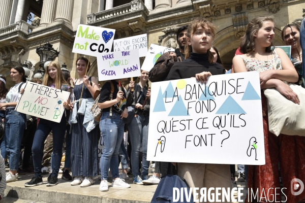 Greve mondiale pour le climat, étudiants et scolaires. Global strike for the climate with youth