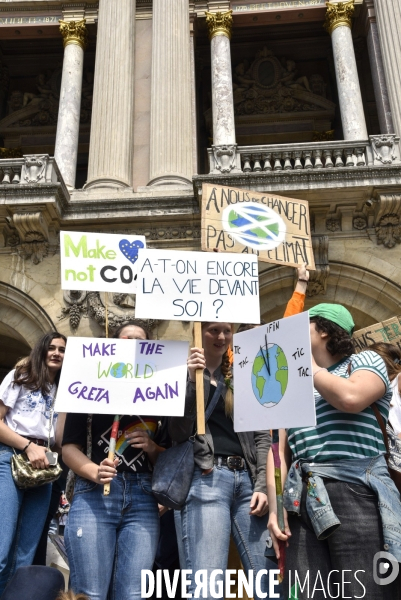 Greve mondiale pour le climat, étudiants et scolaires. Global strike for the climate with youth