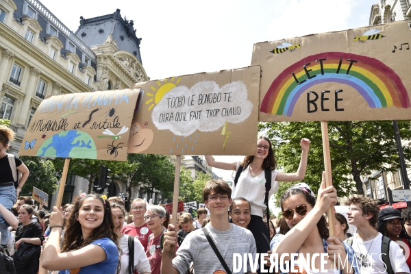 Greve mondiale pour le climat, étudiants et scolaires. Global strike for the climate with youth