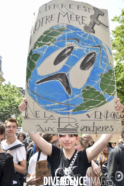 Greve mondiale pour le climat, étudiants et scolaires. Global strike for the climate with youth