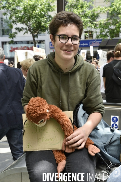 Greve mondiale pour le climat, étudiants et scolaires. Global strike for the climate with youth