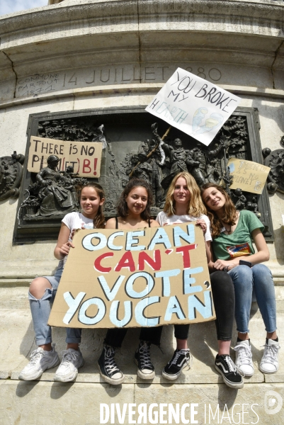 Greve mondiale pour le climat, étudiants et scolaires. Global strike for the climate with youth