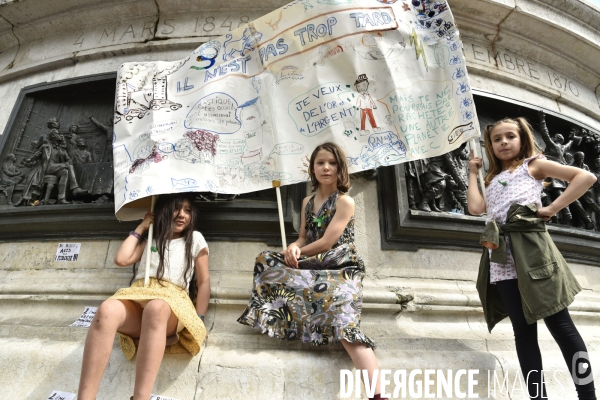Greve mondiale pour le climat, étudiants et scolaires. Global strike for the climate with youth