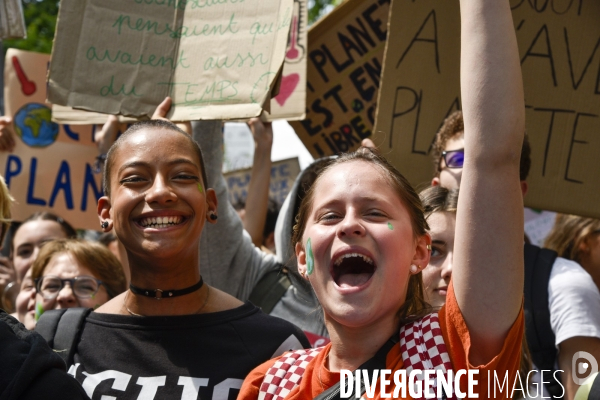 Greve mondiale pour le climat, étudiants et scolaires. Global strike for the climate with youth